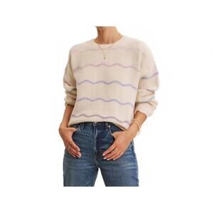 NEW IN FEBRUARY eco-conscious twist scallop sweater in beige ombré